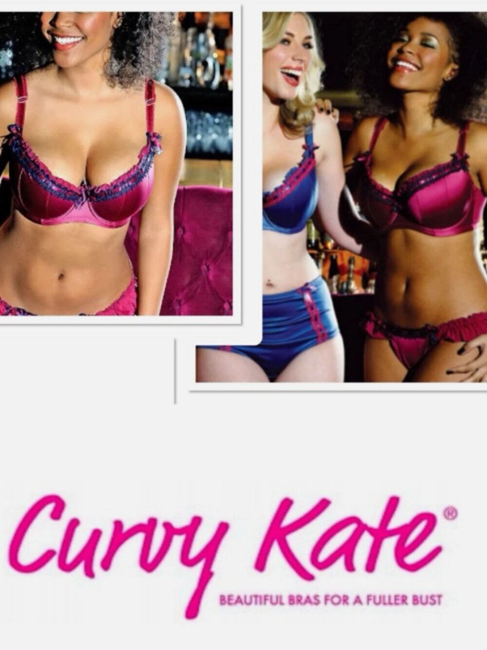 Curvy Kate Showgirl Thrill Me Satin Ruffle Lace Balconette Bra UK 28F | US 28G